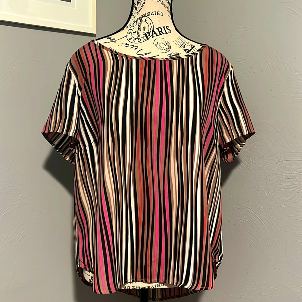 NWT Women’s Striped Blouse Size Large Petite